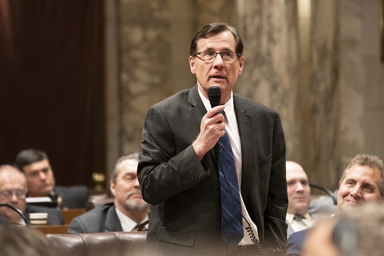 Representative Murphy speaking on the floor of the State Assembly