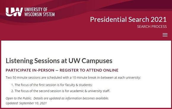 UW System Presidential Search