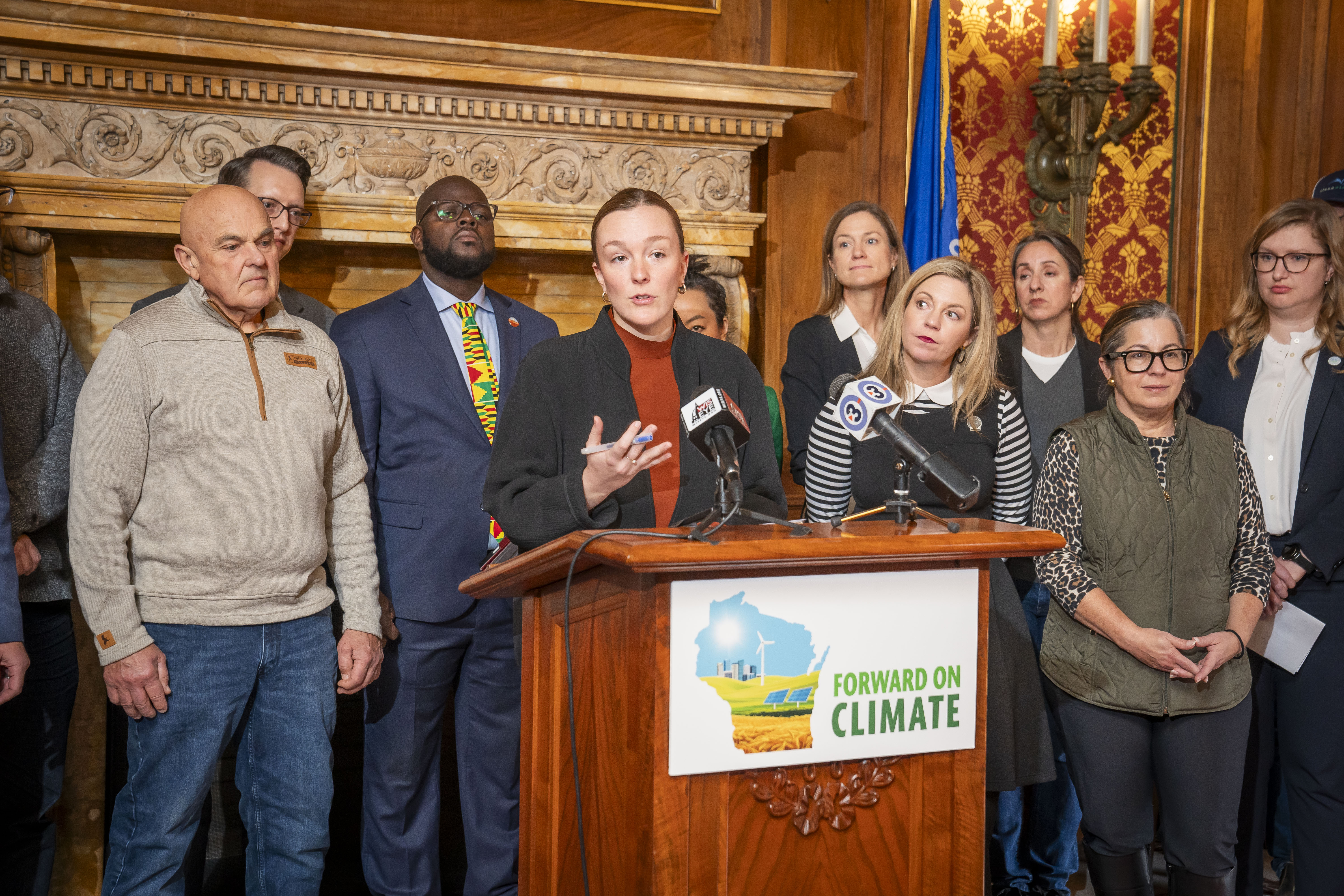 Assembly Democrats at the 2023 Forward on Climate Press Conference