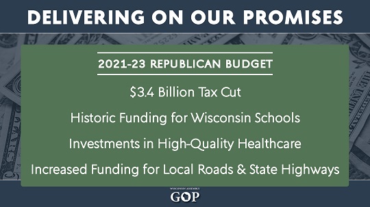 GOP Delivering on our budget promises