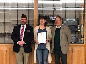 Celebrating the Local VFW Teacher of the Year