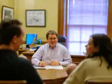 Sen. Spreitzer speaks with Wisconsinites in his Capitol office.