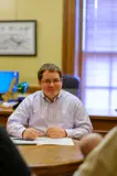 Sen. Spreitzer speaks with Wisconsinites in his Capitol office.