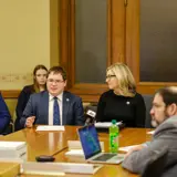 Sen. Spreitzer testifies on one of his bills at a legislative committee hearing. 