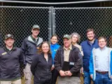 Sen. Spreitzer, Rep. Anderson, and Lieutenant Governor Sara Rodriguez tour the Stewart Tunnel with DNR staff. 