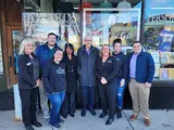 Sen. Spreitzer, Rep. Anderson, and Governor Evers visit a local business in Beloit. 