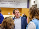 Sen. Spreitzer speaks with constituents at UW-Whitewater. 