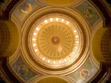 The interior of the Capitol dome is pictured from the Rotunda. 