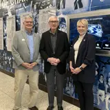 Senator Smith with Governor Evers and UW-Stout Chancellor