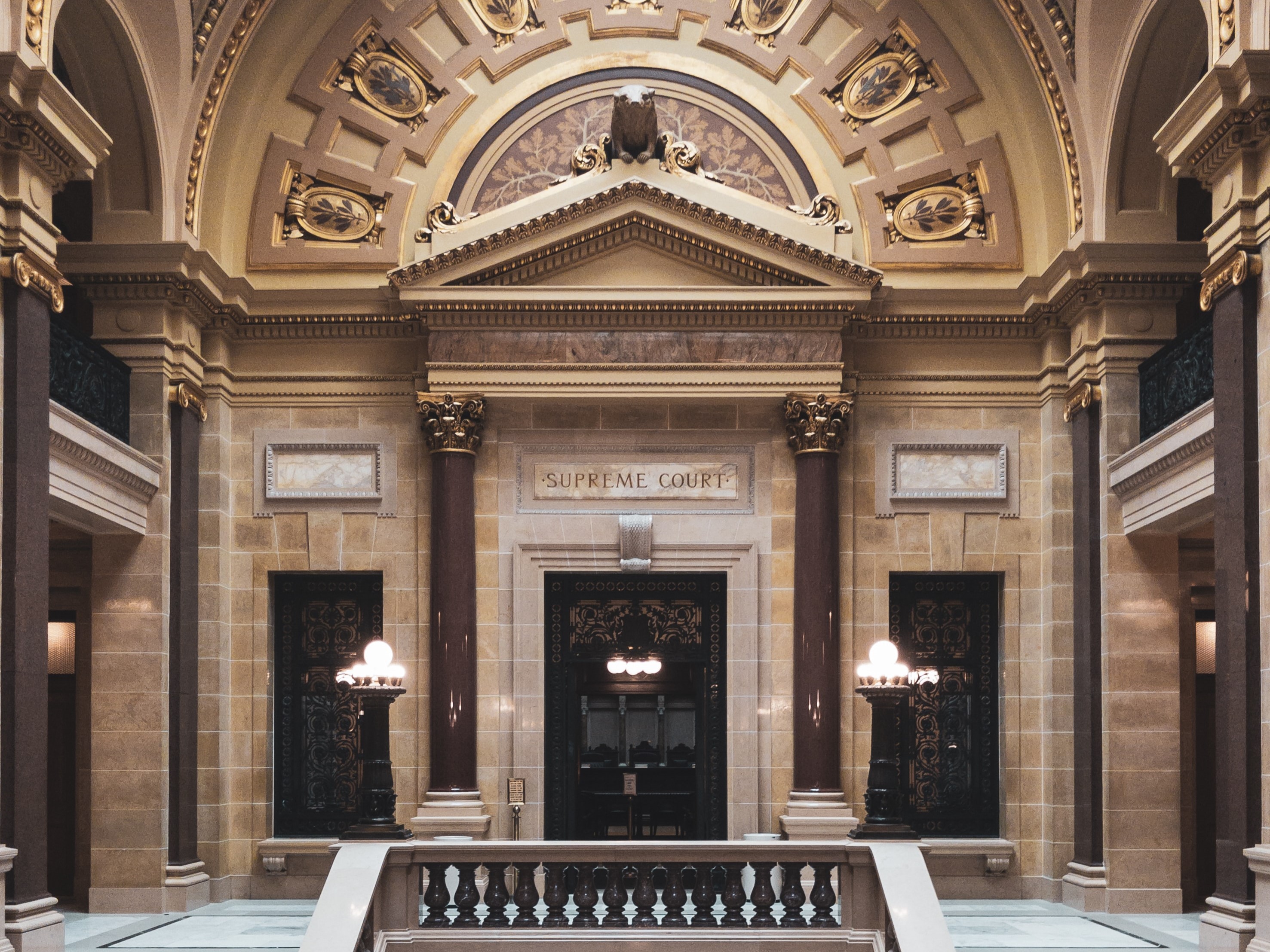Photo of the entrance to the Wisconsin State Supreme Court