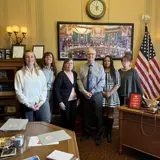 Sen. Smith with five women from the WI Breast Cancer Coalition in his office. 
