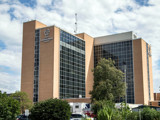 Photo of the late HSHS Sacred Heart Hospital in Eau Claire, Wisconsin.