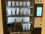 Vending machine that is Dunn County Health Department's new harm reduction kiosk.