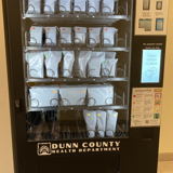 Vending machine that is Dunn County Health Department's new harm reduction kiosk.